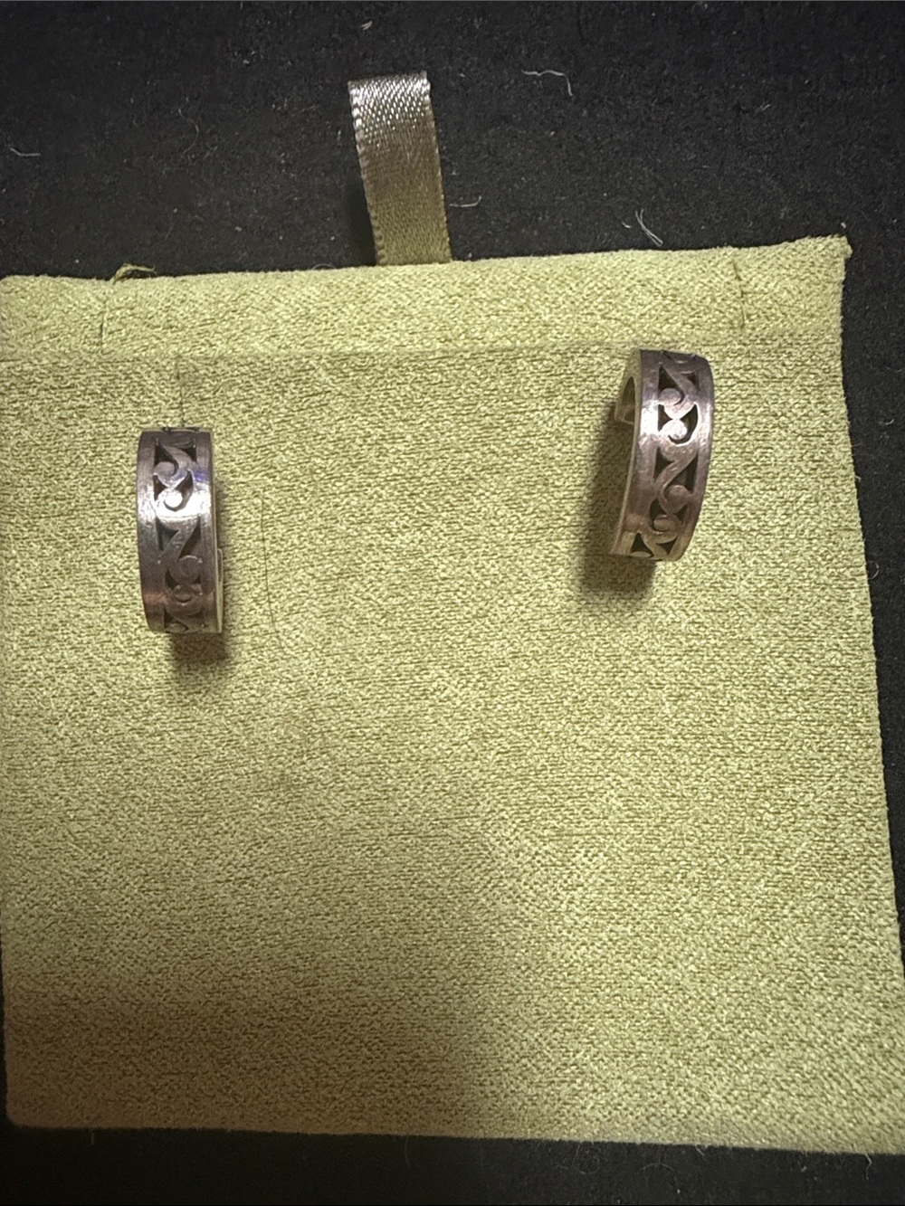Lois Hill Silver Filigree Hoop Earrings